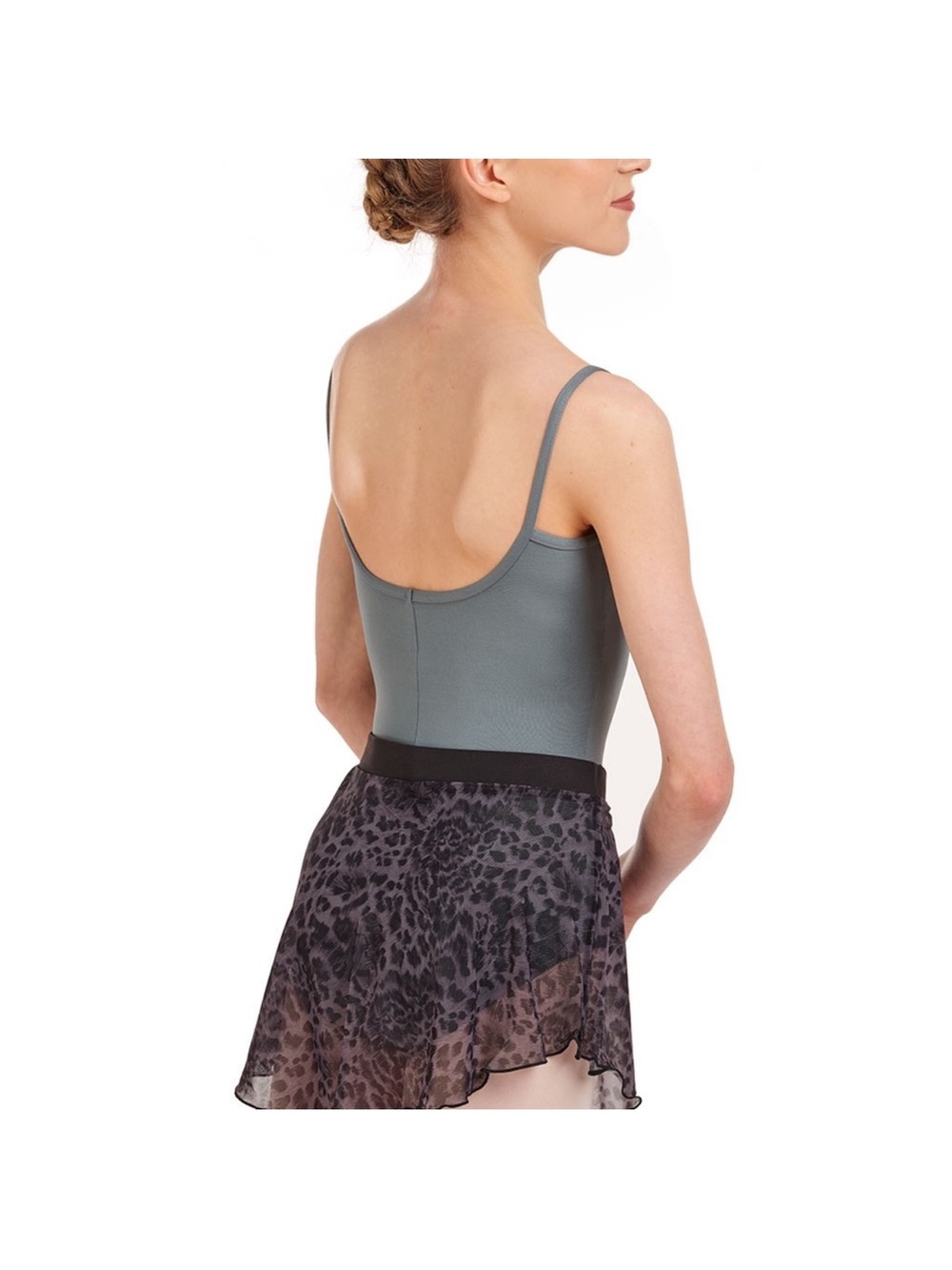 Bloch Janie Black Gray Animal Print Print Pull-on Dance Skirt